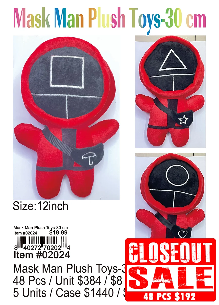 Mask Man Plush Toys 30cm (CL)